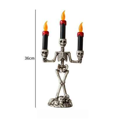 Halloween Skeleton Candle Lamp Ghost Festival Horror Decoration Prop Pumpkin Lamp Skeleton Ornament