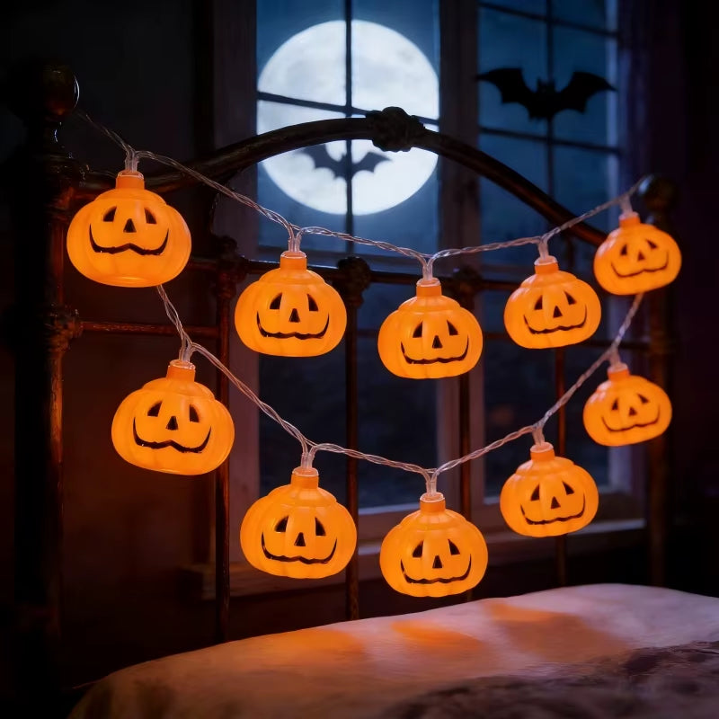 Halloween Pumpkins String Lights, Holiday Jack-O-Lantern Pumpkin Lights for Indoor Outdoor DIY Party Hanging Decor