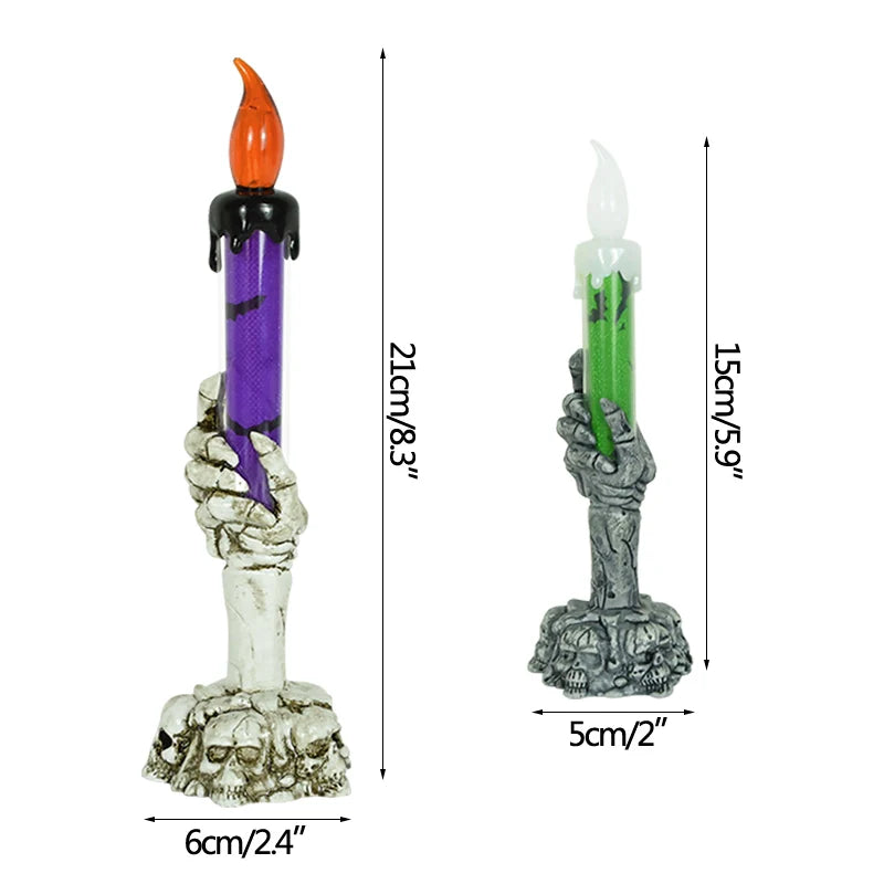 1Pc Halloween Led Candles Skeleton Ghost Hands LED Light Happy Halloween Party Home Decoration Supplie Haunted House Horror Prop