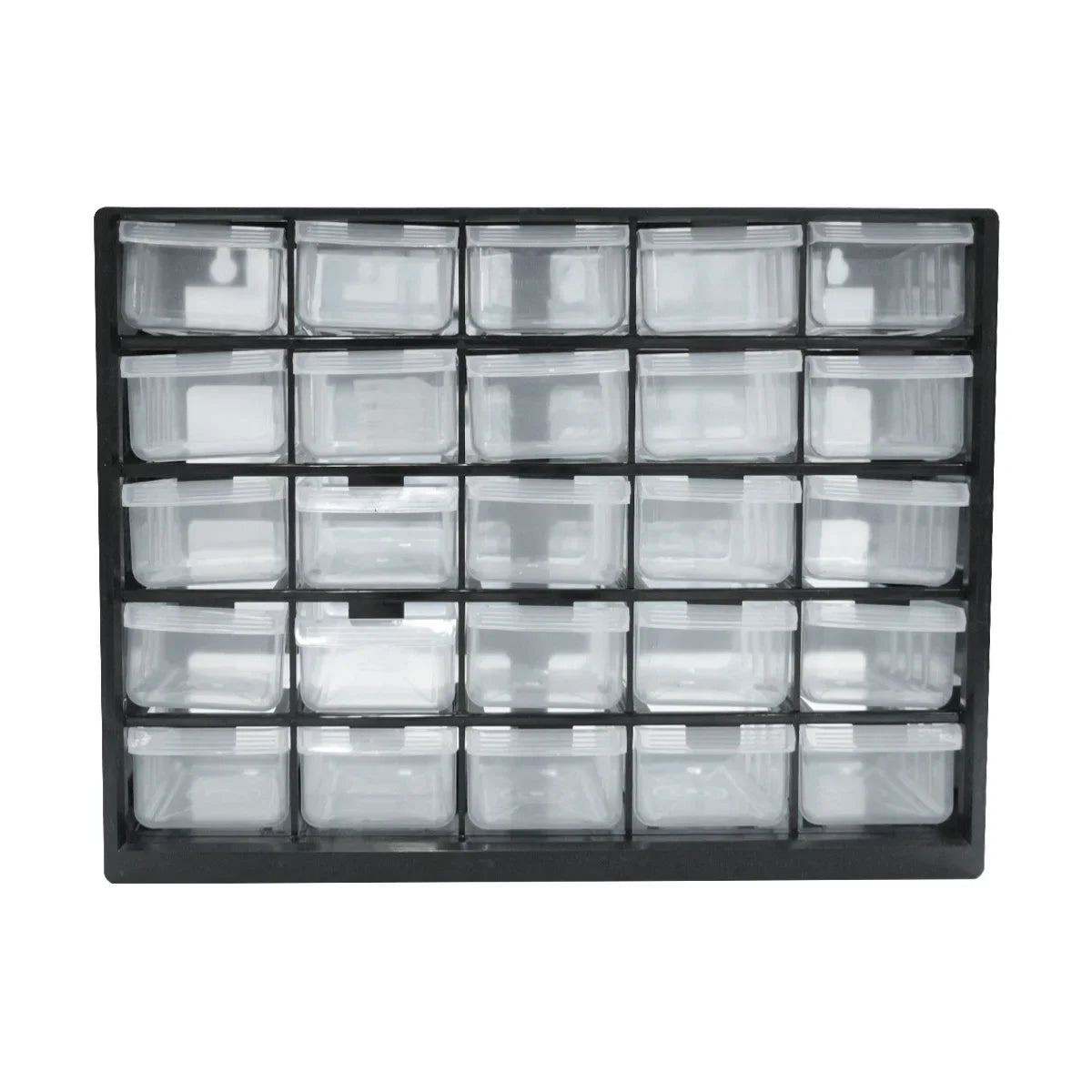 25 Drawers Part Toolbox, Wall Mounted Organizer Cabinet for Hardware Screws Electronic Components Plastic Storage Case