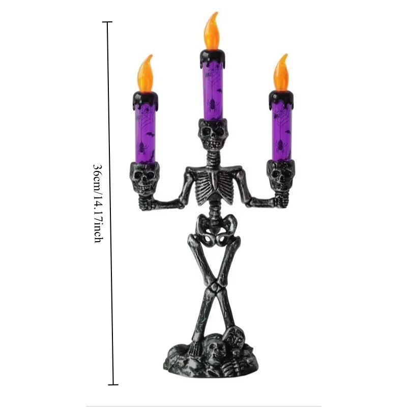 Halloween Skeleton Candle Lamp Ghost Festival Horror Decoration Prop Pumpkin Lamp Skeleton Ornament