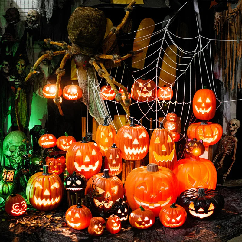 Pumpkins Lamp Halloween Decoration for Home Yard Garden Outdoor Decor Hallowen Horror House Skull Party Props Glow in the Dark