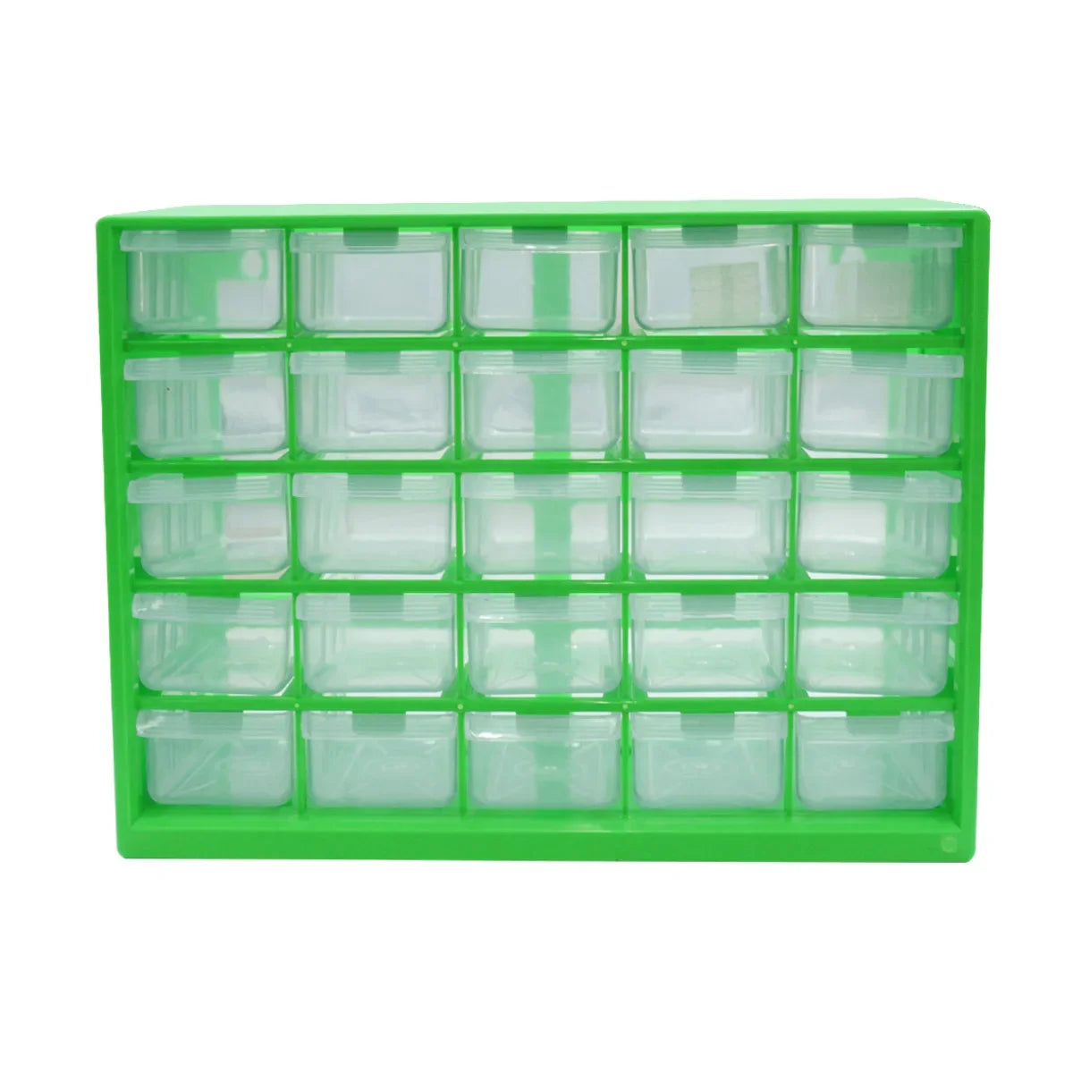 25 Drawers Part Toolbox, Wall Mounted Organizer Cabinet for Hardware Screws Electronic Components Plastic Storage Case