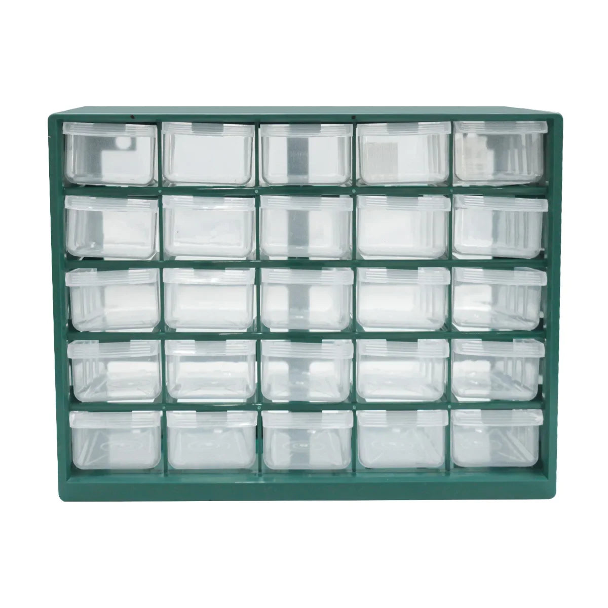 25 Drawers Part Toolbox, Wall Mounted Organizer Cabinet for Hardware Screws Electronic Components Plastic Storage Case