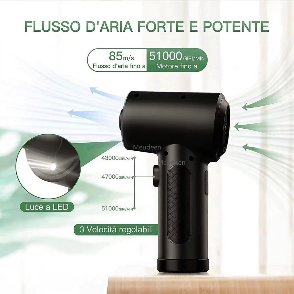Domusse™ Air Duster Elettrico Senza Fili 51000 RPM