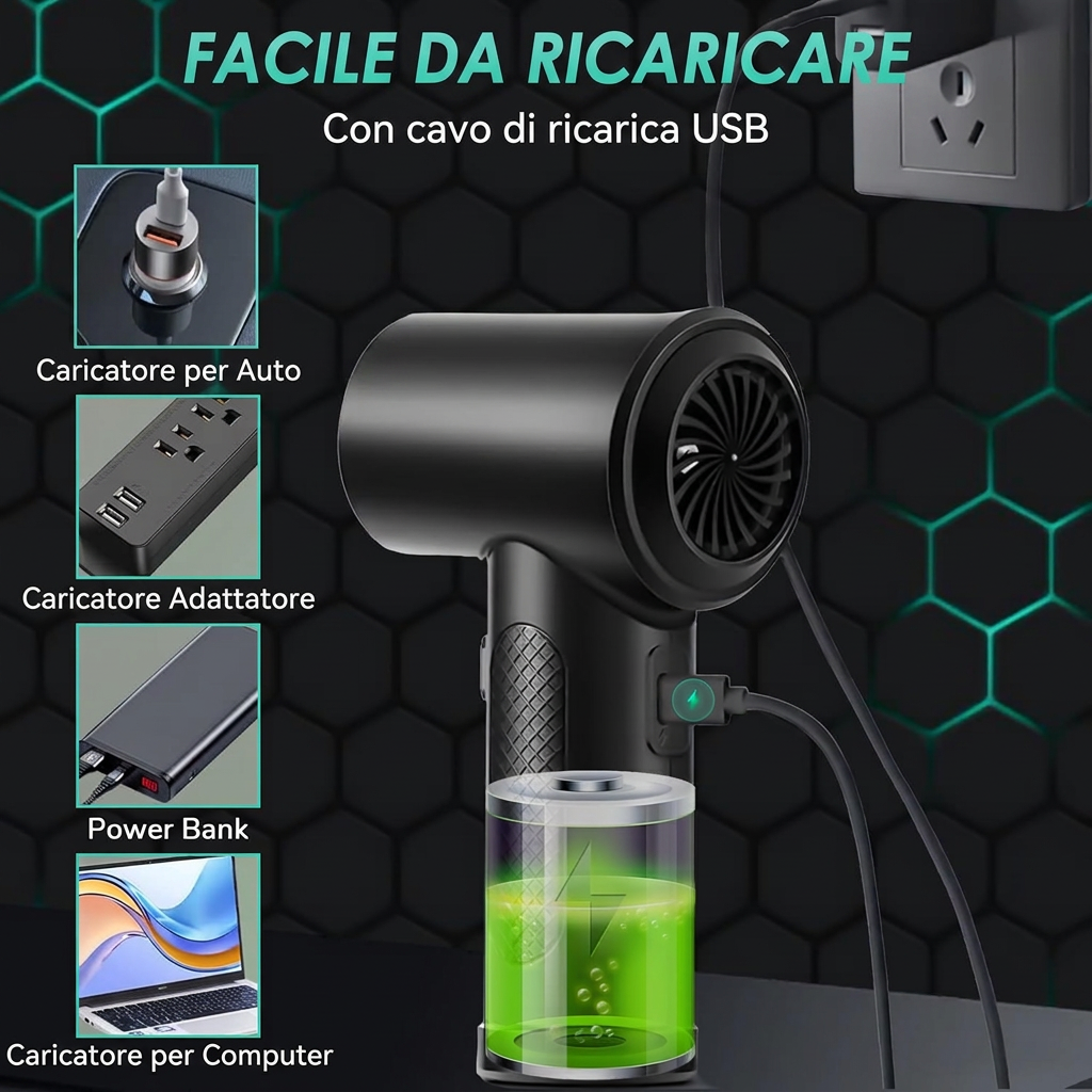 Domusse™ Air Duster Elettrico Senza Fili 51000 RPM