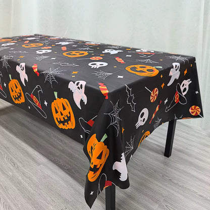 Halloween Terror Pumpkin Ghost Decoration Tablecloths,For Halloween Party DIY Table Decoration Supplies