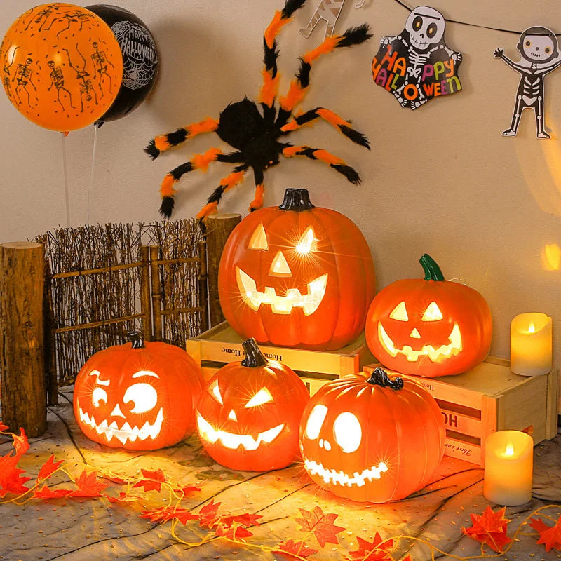 Pumpkins Lamp Halloween Decoration for Home Yard Garden Outdoor Decor Hallowen Horror House Skull Party Props Glow in the Dark