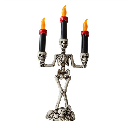 Halloween Skeleton Candle Lamp Ghost Festival Horror Decoration Prop Pumpkin Lamp Skeleton Ornament