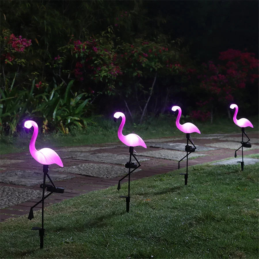 Domusse™ Luce, a LED, Solare da Esterno a forma di Fenicottero
