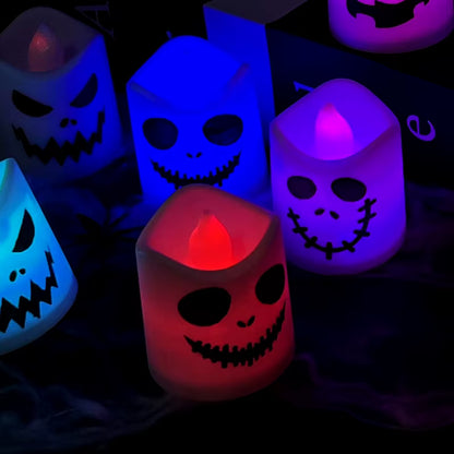 Domusse™ Set 6 Candele LED Halloween Fantasma e Zucca