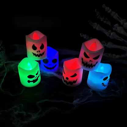 Domusse™ Set 6 Candele LED Halloween Fantasma e Zucca